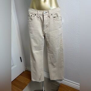 Club Monaco Cream Jeans 28
